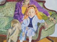 Alice Neel, (American, 1900–1984) Linda Nochlin and Daisy, 1973 Oil on canvas 55 7/8 × 44 in. (141.9 × 111.8 cm) Museum of Fine Arts, Boston, Seth K. Sweetser Fund © The Estate of Alice Neel