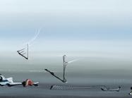 Lot 233, Yves Tanguy, French, 1900 – 1955, Untitled, 1939, gouache on paper, 4 x 10 1/2 in. (10.2 x 26.7 cm.), Estimate: 100,000 – 150,000