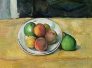 Cezanne still life of peaches and pears