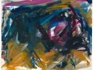 Elaine De Kooning, Bullfight, 1957, oil on paper. 38.1 x 45.1 cm. 