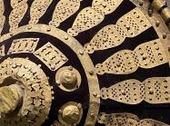 Ethiopian artist, Ethiopia, detail of Shield, 19th - 20th century. Brass, cloth, and animal hide. Collection of Drs. John and Nicole Dintenfass. Photo by Nia Bowers.