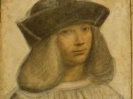 Giovanni Antonio Boltraffio, Franceso Melzi, 1510-1511. Charcoal, white chalk, and chalks of various colors on prepared paper. Ambrosian Library.