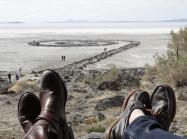 Looking out over Robert Smithson's Spiral Jetty