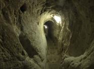 Interior view of Derinkuyu, an underground city of Cappadocia, Turkey. 