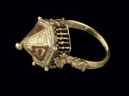 Jewish ceremonial wedding ring, from the Colmar Treasure, ca. 1300– before 1348.