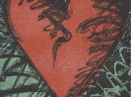 Jim Dine (American, born 1935), Rancho Woodcut Heart, 1982. Woodcut. 47 3/4 x 40 ½ inches.