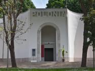 The entrance to the Polish Pavilion at the Venice Biennale.