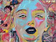  Gilda Oliver Marilyn Favorite Thought's- 4ft h by 3 ft wide  Acrylic and Mixed Media 2014