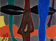 Man Ray, Non-Abstraction, 1947. Oil on panel. 36 1/4 x 27 1/2 inches (92.1 x 68.9 cm).