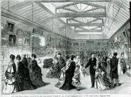 Opening reception on February 20, 1872, in the picture gallery in Dodworth Mansion (681 Fifth Avenue), the first home of The Metropolitan Museum of Art. Wood engraving from “Frank Leslies's Illustrated Newspaper,” March 9, 1872. 