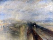 J.M.W Turner, Rain, Steam and Speed – The Great Western Railway (1844). Oil on canvas, 91 × 121.8 cm (36 × 48.0 in). National Gallery, London