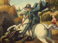 Raphael, Saint George and the Dragon, 1506. Oil on panel. 11.22 x 8.46 in (285 x 215 cm). National Gallery of Art, Washington D.C. 