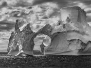 Sebastaio Salgado black and white photograph of an iceberg