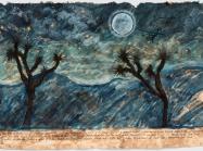 Sandy Rodriguez (b. 1975), Nocturne for Robert Fuller and Malcolm Harsch, 2020–21, hand-processed watercolor on amate paper.