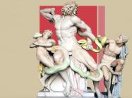 Laocoon and His Sons Statue Painted