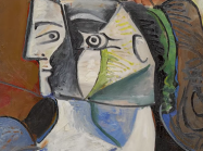 Picasso's, Femme Au Chien, 1962, detail