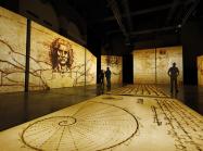 a powerful and vibrant symphony of light, color and sound immerses you in Leonardo’s genius.