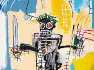 signed and dated ‘Jean-Michel Basquiat 1982’ (on the reverse) acrylic, oilstick and spray paint on wood panel 72 x 48 in.
