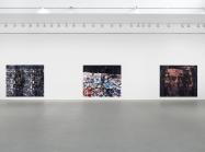 Singer Installation view, Avery Singer: Reality Ender, Hauser & Wirth New York, 22nd Street, 2021. Picturing:  Technique, 2021; China Chalet, 2021; Edgelord, 2021.