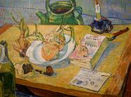 Vincent van Gogh, Still life with a plate of onions, 1889, oil on canvas. License