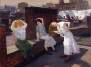 John Sloan, Sunday, Women Drying Their Hair, 1912. Oil on canvas. 26 1/8 in. x 32 1/8 in. (66.36 cm x 81.6 cm). Addison Gallery of American Art, Phillips Academy, Andover, MA.