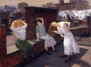 John Sloan, Sunday, Women Drying Their Hair, 1912. Oil on canvas. 26 1/8 in. x 32 1/8 in. (66.36 cm x 81.6 cm). Addison Gallery of American Art, Phillips Academy, Andover, MA.