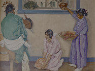 Walter Ufer, Thanksgiving Time, 1927, oil on canvas, 30 x 24 in. Collection of Klauer Manufacturing Company. 