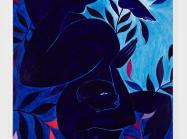 Tunji Adeniyi-Jones painting of a nude figure in dark blues