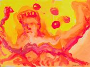 Snake in a Juggling Show painting by Jerry Garcia, c. 1990. 