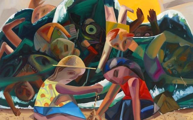 New Exhibit Dedicated To Painter Dana Schutz Art Object   Dana Schutz Big Wave 2016 