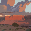 Bill Schenck  (b. 1947)  Seven Yearlings along the Wash, 2012  oil on canvas  25 x 50 in. (63.5 x 127 cm.)  Estimate: 12,000-18,000