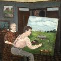John Kane, John Kane and His Wife, c. 1928. “Untrained” doesn’t mean unskilled.