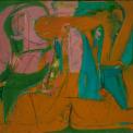 Willem de Kooning, Bill-Lee's Delight, 1946. Oil on paper mounted on composition board, Private collection. © 2026 The Willem de Kooning Foundation / Artists Rights Society (ARS), New York.
