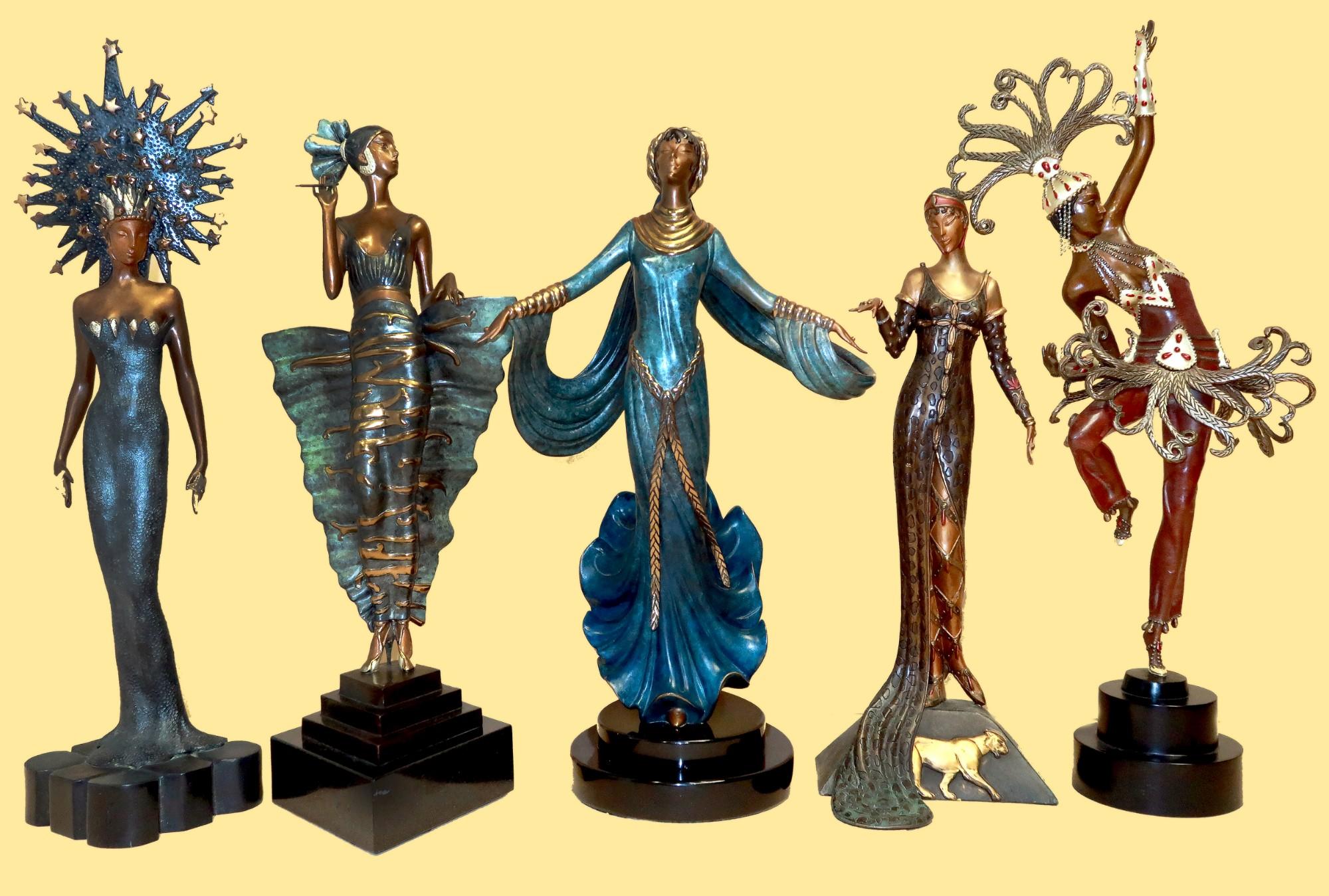 Ert The Father Of Art Deco Art Object   Erte Sculptures 