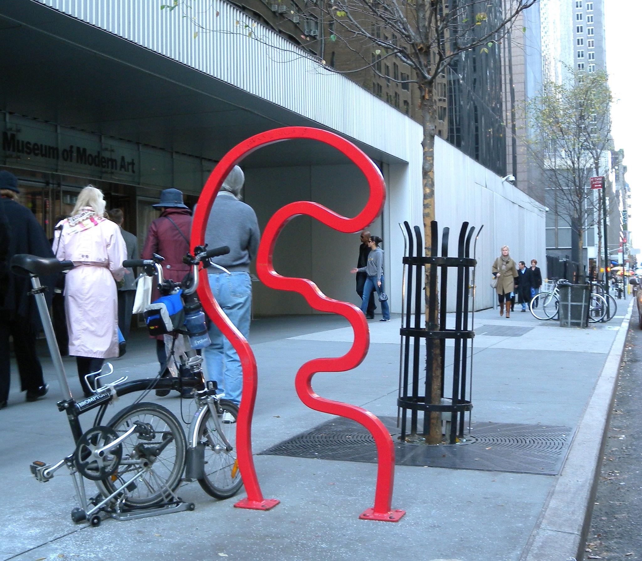 The Museum of Modern Art (MoMA) - Bike Parking, front door …