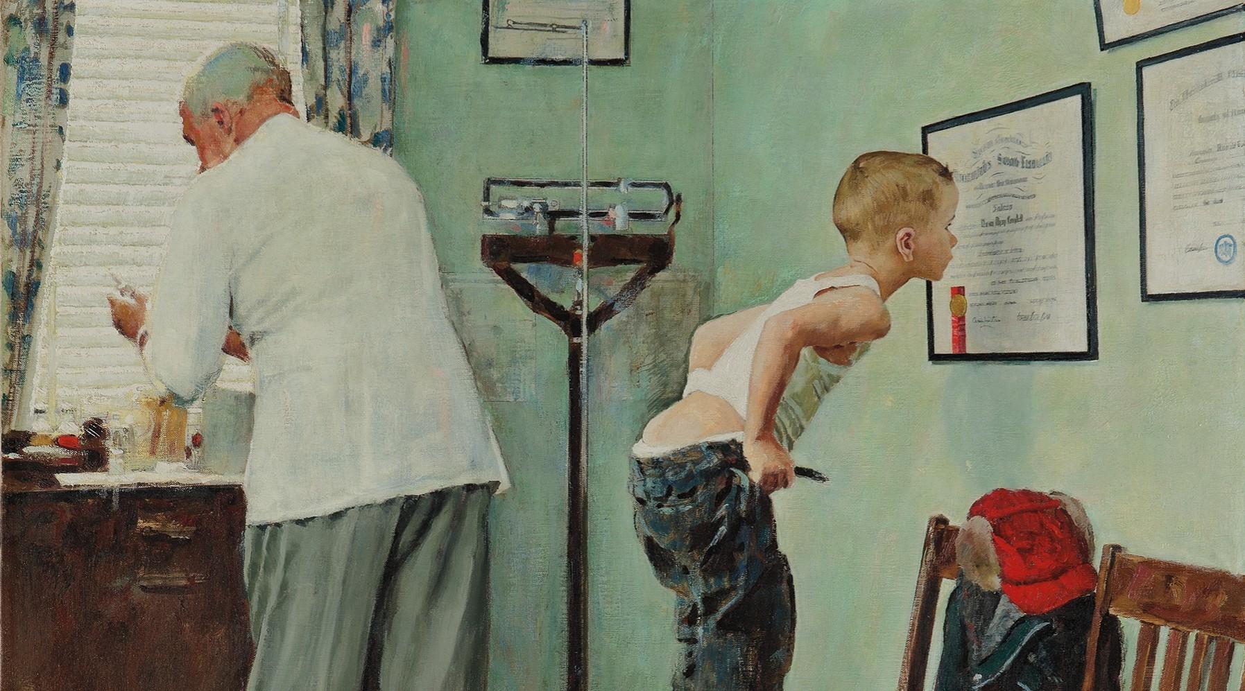 Artist Facing Blank Canvas By Norman Rockwell Art Reproduction