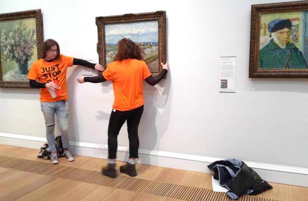 Climate Activists Glue Themselves to Paintings in UK Museums - MuseumNext