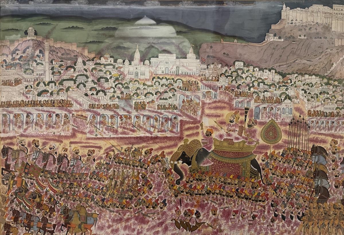 raj singh and shivdas maharaja man singhs holi procession 1810 courtesy mehrangarh museum trust