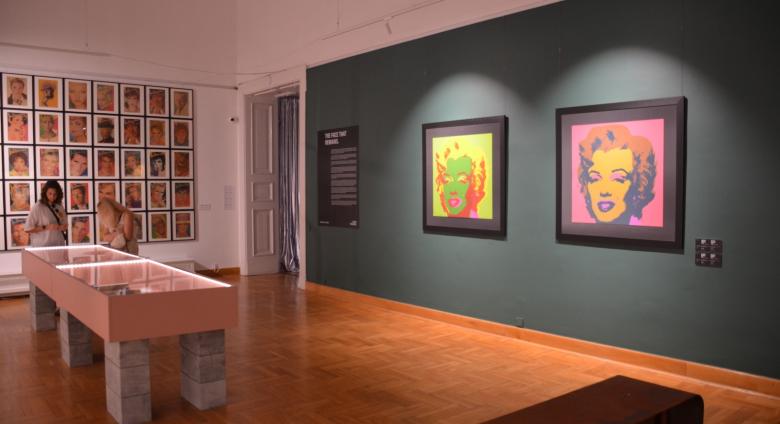 Prints by Andy Warhol in an exhibition in Krakow. License.