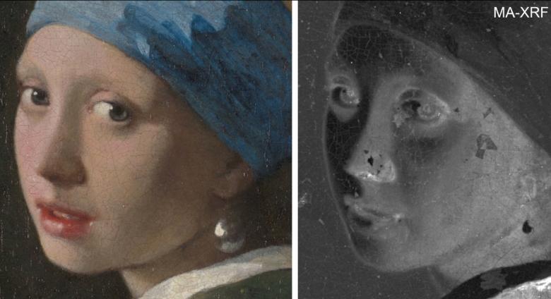 three images of Girl with a pearl earring
