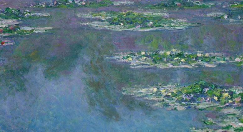Claude Monet, Water Lilies, 1906. Art Institute of Chicago. No horizon feautred in this one