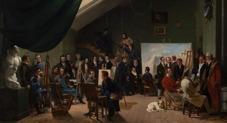 Auguste-Xavier Leprince (French, 1799–1826), The Artist's Studio, 1826