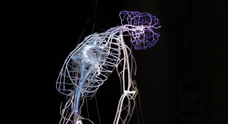 Robert, 2018 64 × 17 × 17 in. Neon, Pyrex, transformers, and MDF box Courtesy of the artist