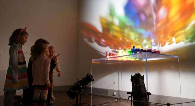 A Rainbow Like You installed in the exhibition Katherine Gray: (Being) in a Hotshop at the Toledo Museum of Art