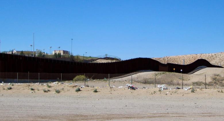 Border Wall at Ardovino's Desert Crossing, Sunland Park, New Mexico