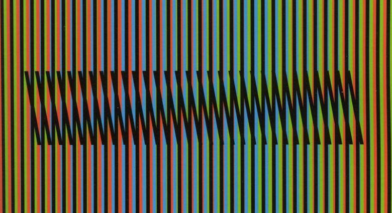 Carlos Cruz-Diez, Chromatic Induction at Double Frequency. A for Wörn, from Reflections on Color