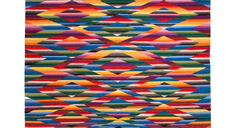 rainbow-colored patterned weaving