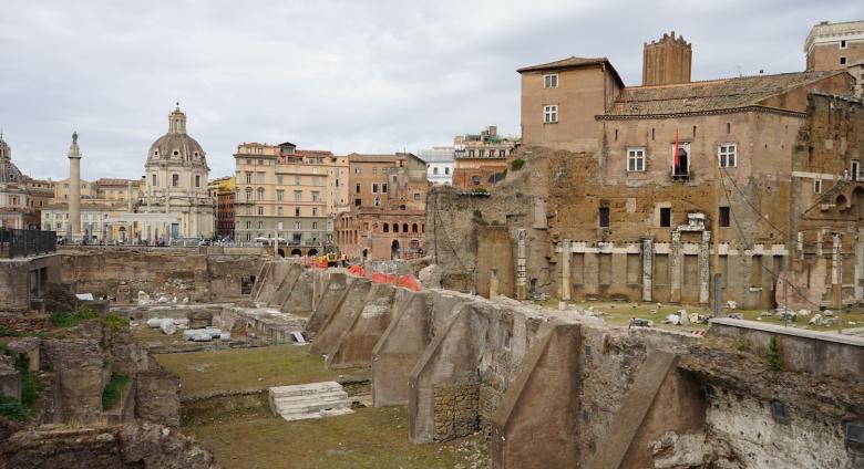 The Forums of Augustus and Trajan with the remains of the Via Alessandrina, 2025