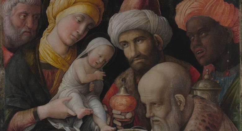 Andrea Mantegna (Italian, about 1431 - 1506), Adoration of the Magi, about 1495 - 1505. Distemper on linen. 