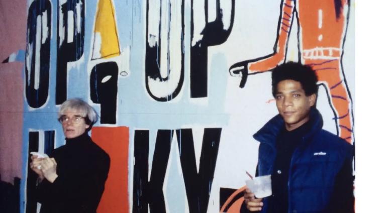 Jean-Michel Basquiat and Andy Warhol in a still from “The Ride” by Paige Powell at the Portland Art Museum